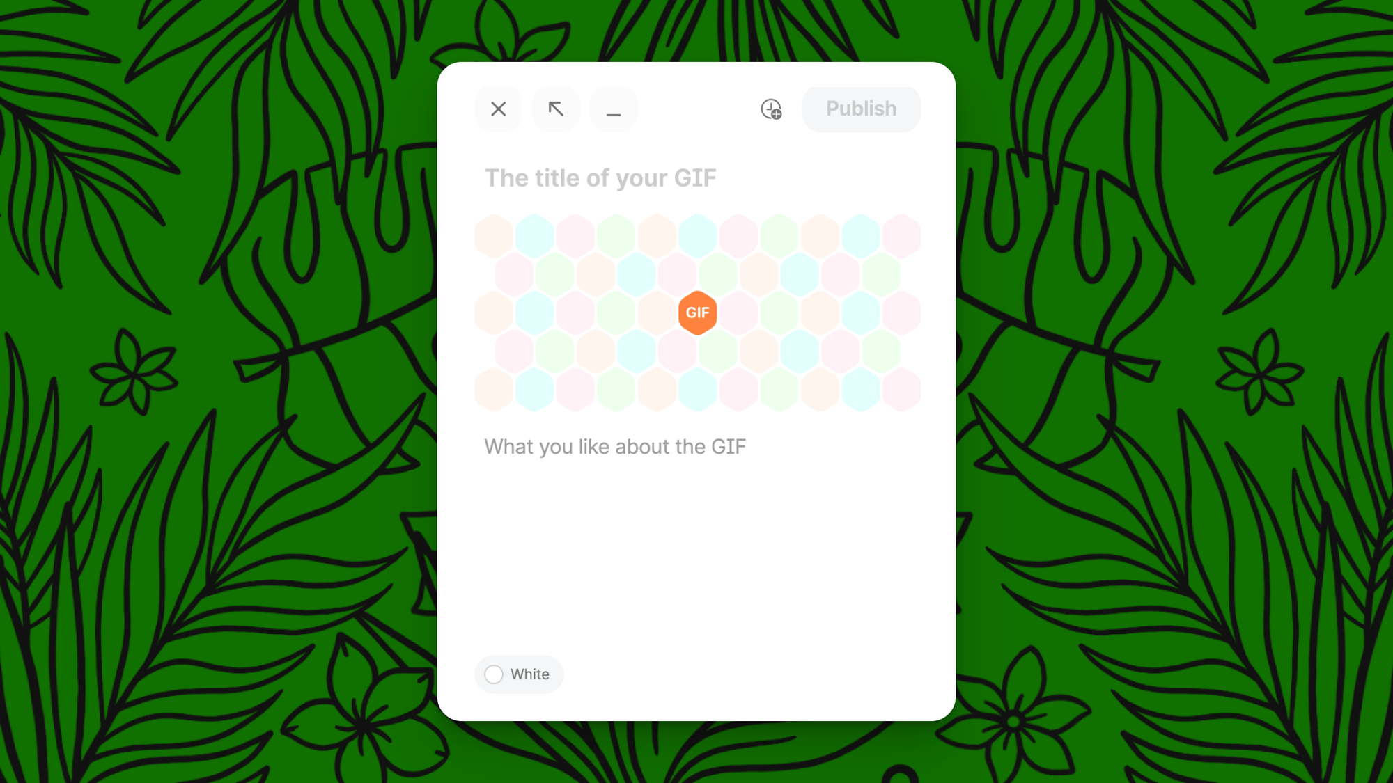 A screenshot of the post composer with custom placeholders and custom attachment options