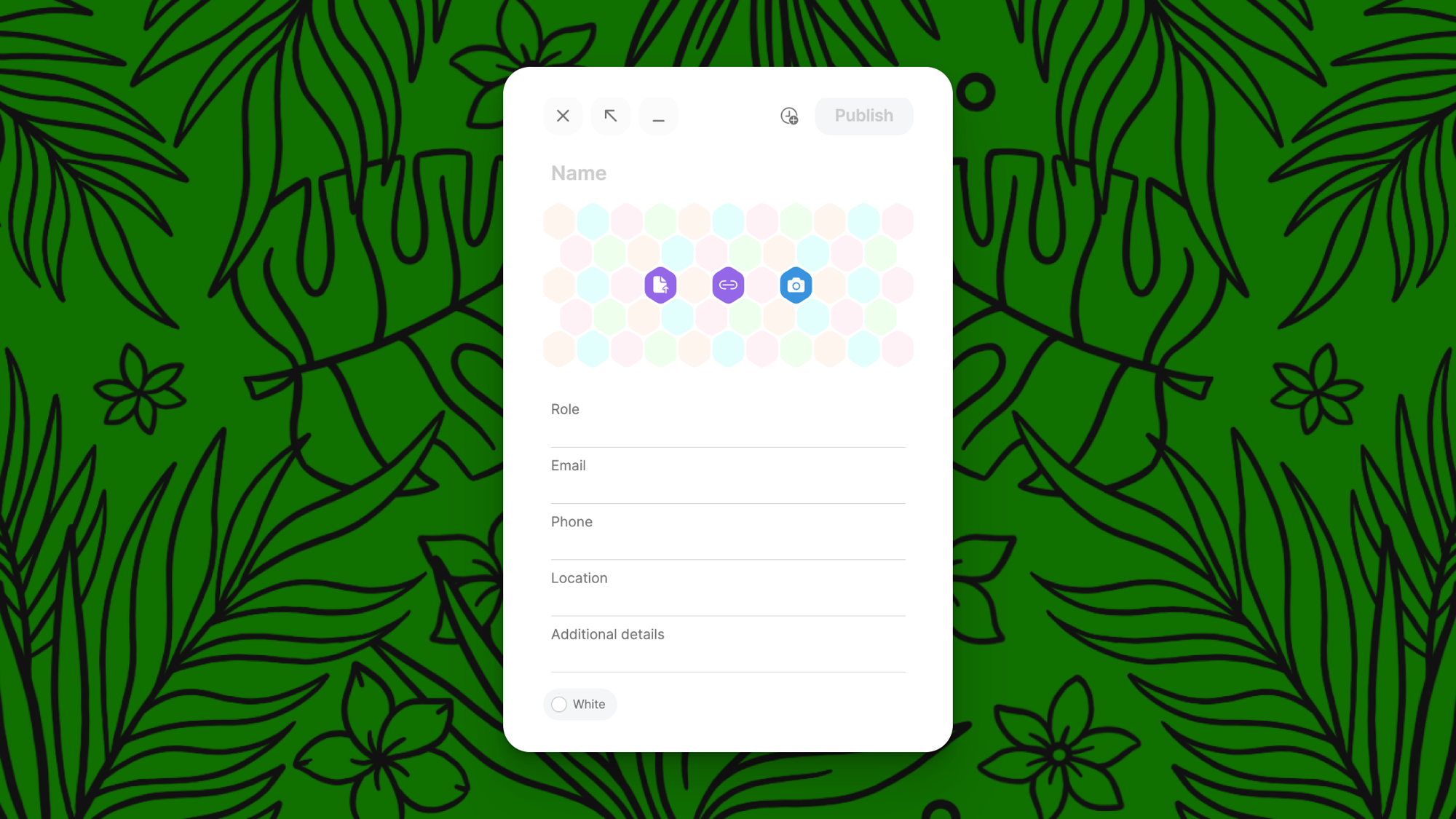A screenshot of the post composer with custom fields