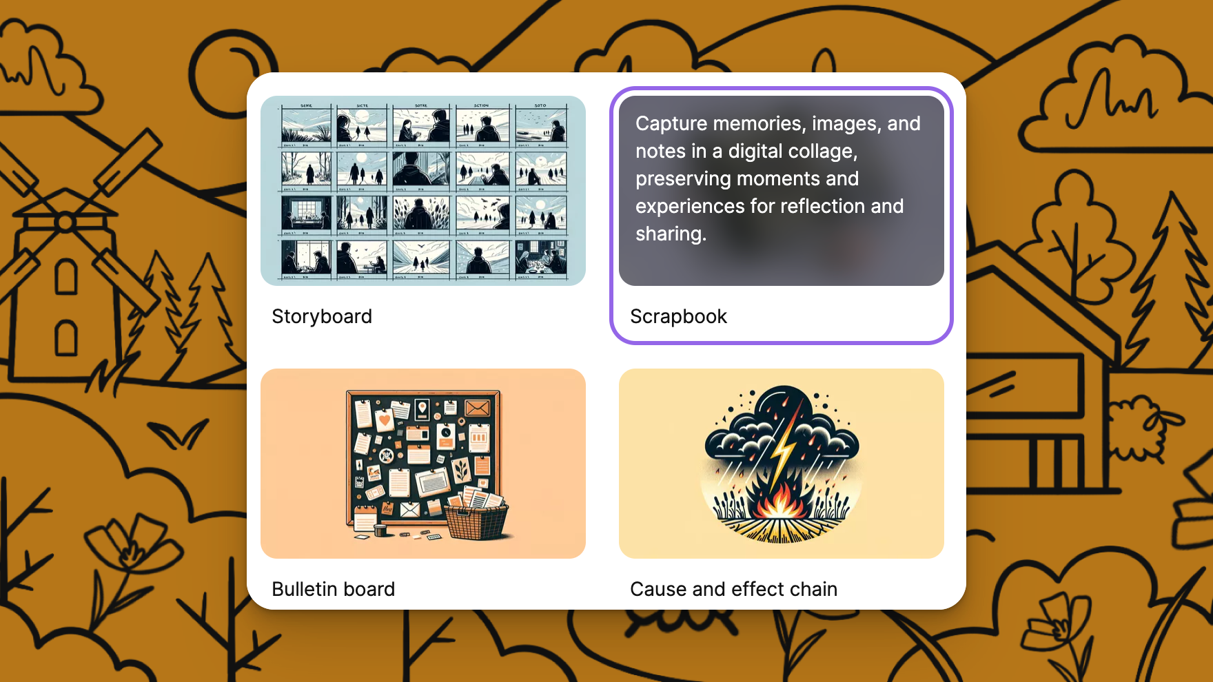 Template description for the scrapbook template