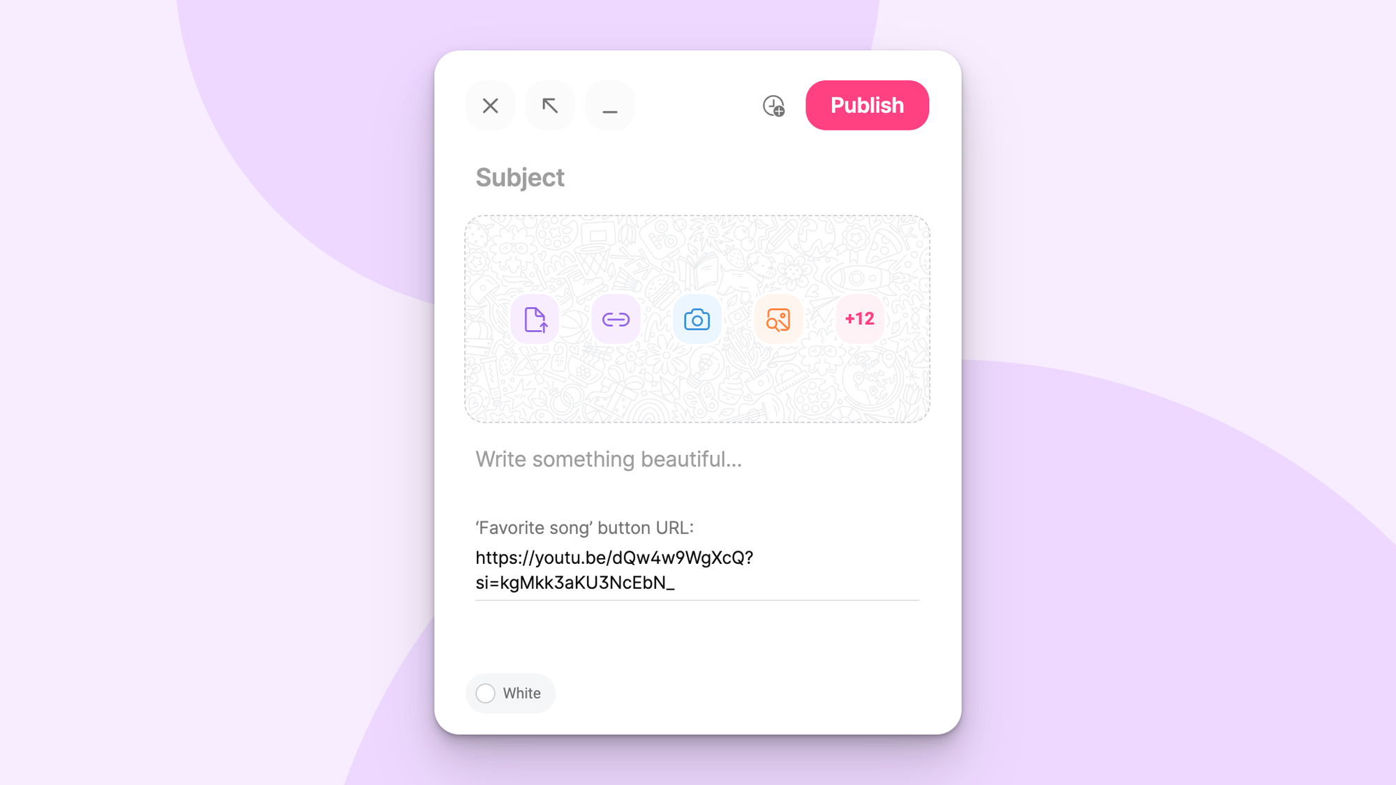 A screenshot of a custom button field