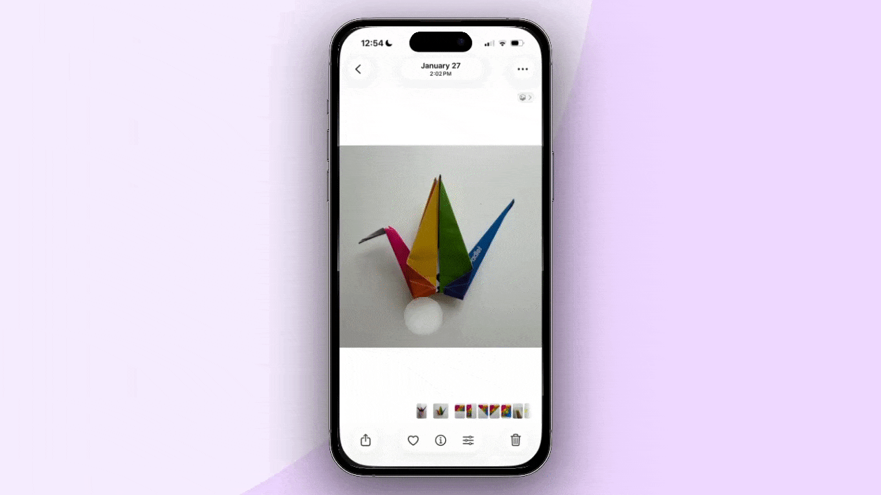 GIF showing the flow for using the Share Extension.