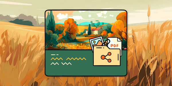 Illustration of sharing options for a slideshow