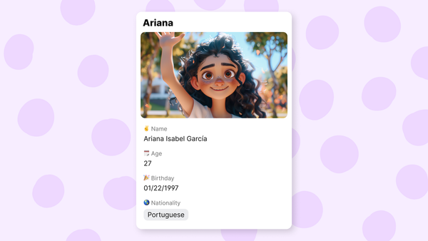 A screenshot of a post with multiple custom fields