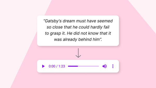 Representation of how text gets converted into audio.