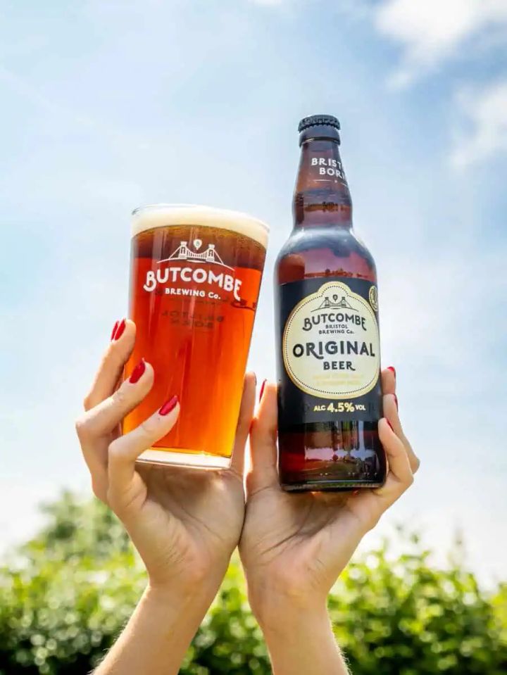 Photo of two bottles of Butcombe beer