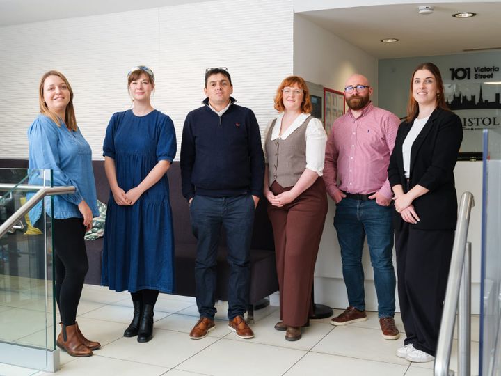 The Distinctive Communications team (L-R) Stacey Broadbear, Katie Witcombe, Ben Lowndes, Heather McKay, Ryan Devlin, and Arianne Smart