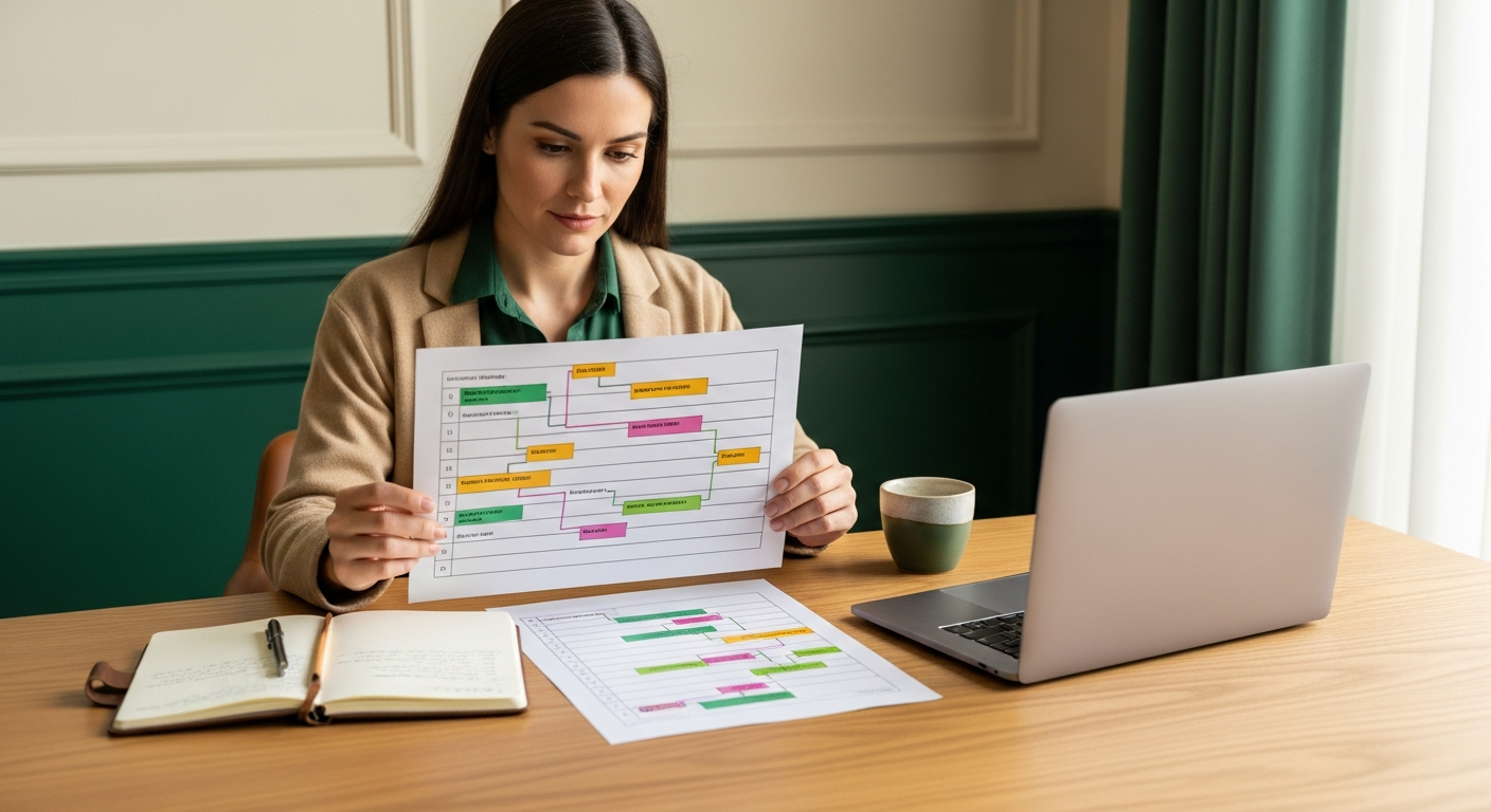 A revenue operations leader reviewing a pipeline board on a quiet desk, representing the redesigned HubSpot CRM index and board view