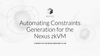 Automating constraints generation for the Nexus zkVM