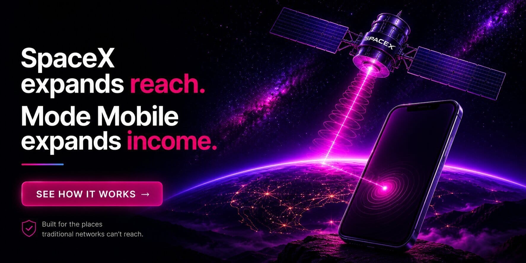 SpaceX expands reach. Mode Mobile expands income.