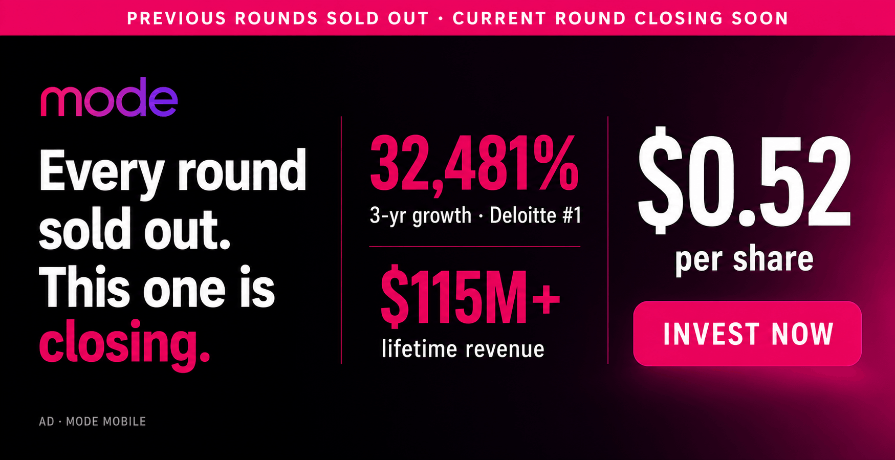 SpaceX IPO vs Mode Mobile at $0.52