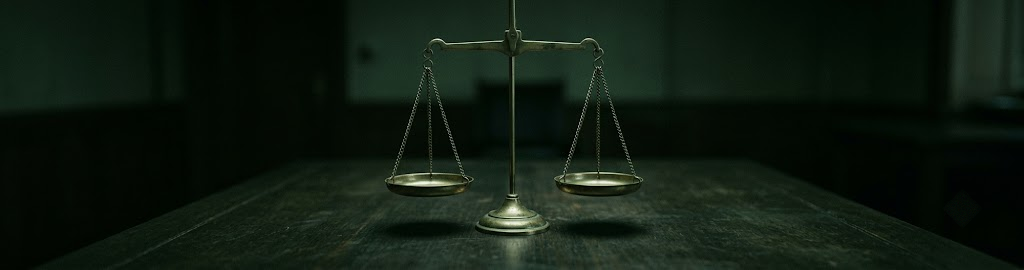 A precision balance scale in low light