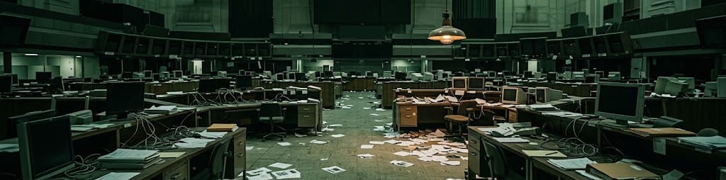 An empty exchange floor