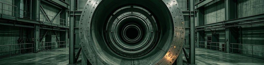A wind tunnel throat seen head-on
