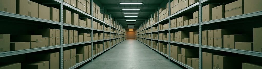 An empty retail aisle