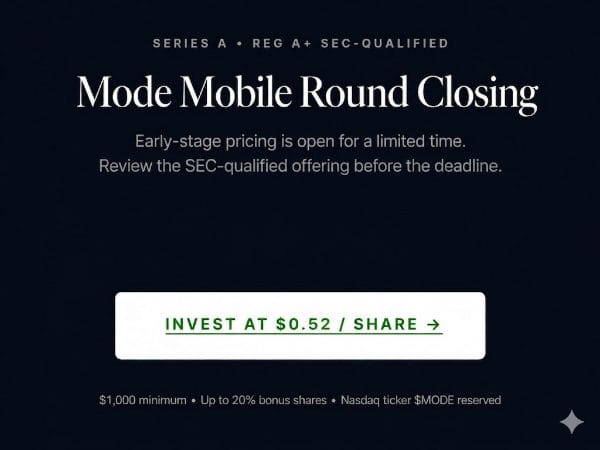 Mode Mobile round closing announcement