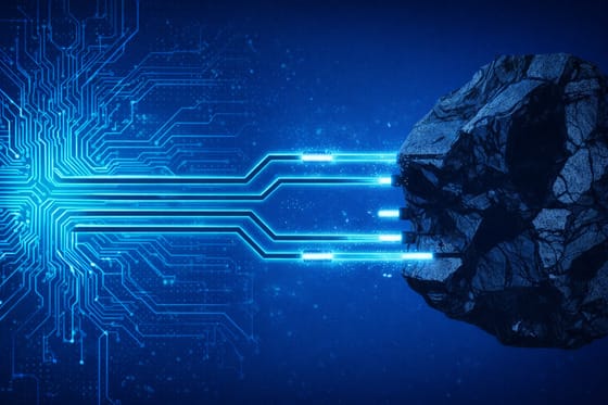 Coal and digital circuitry illustration