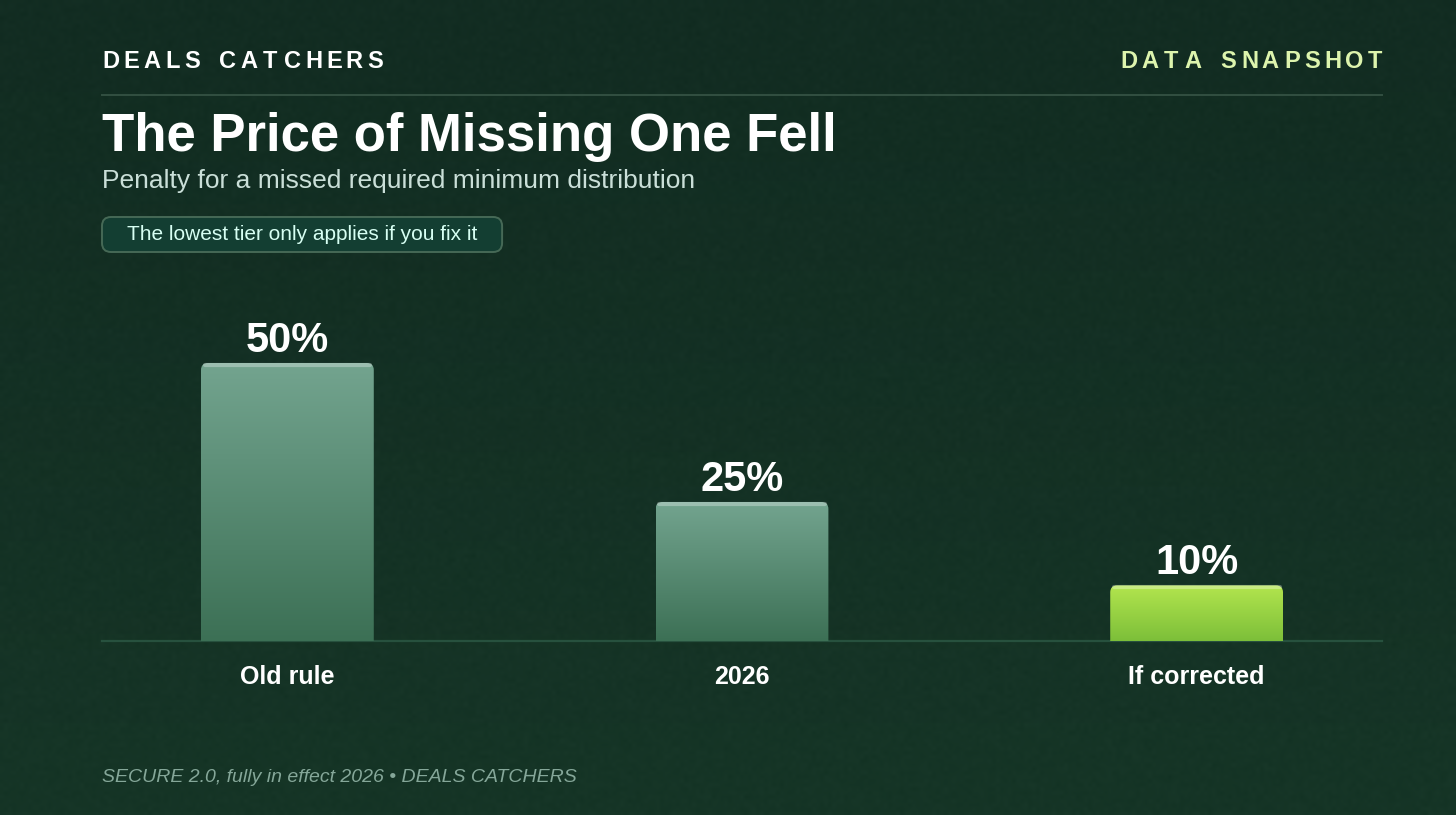 The price of missing one fell