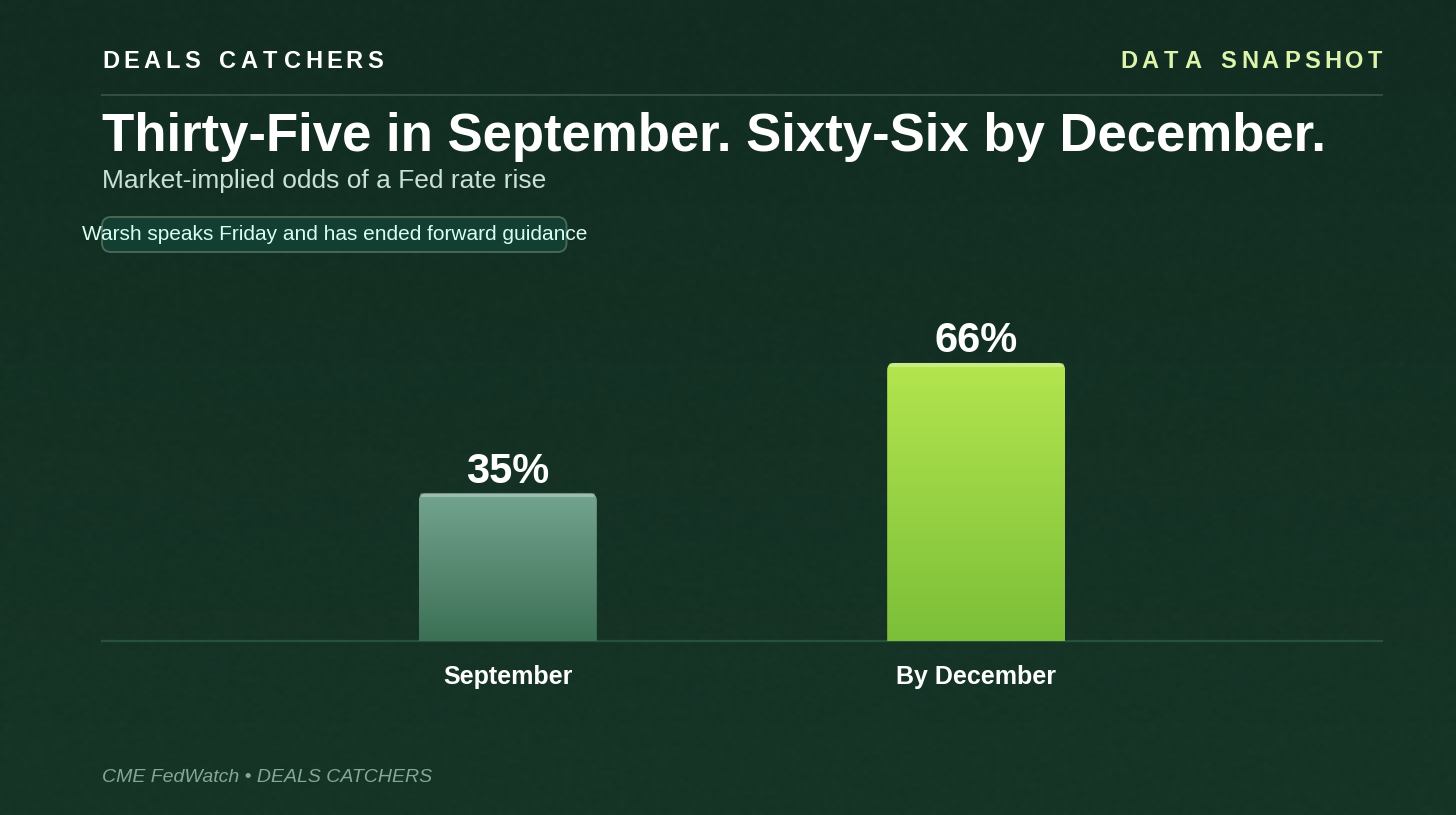 Thirty-five in September, sixty-six by December