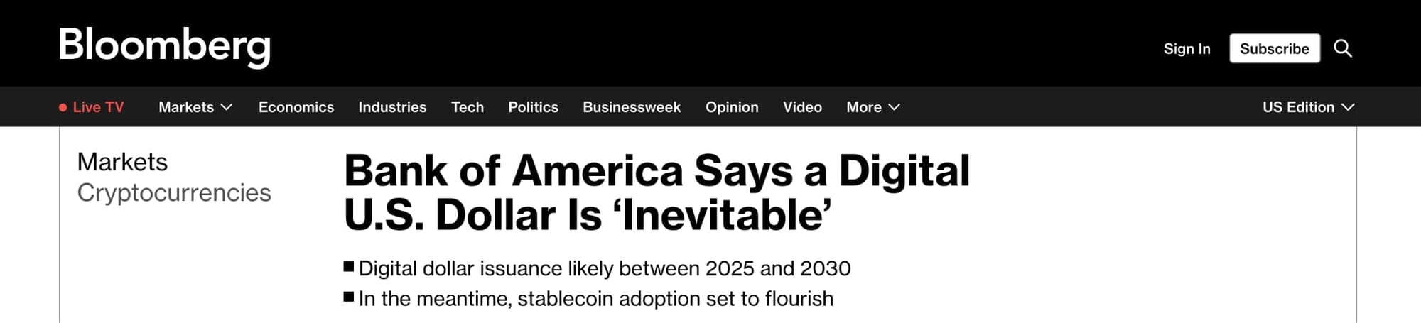 Bank of America Called It Inevitable