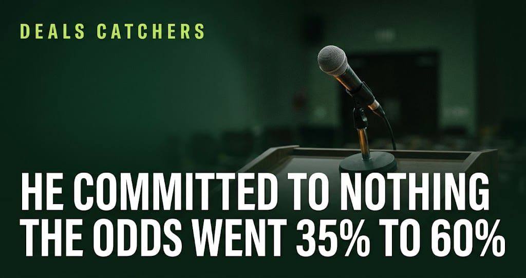 He Committed to Nothing. The Odds Went From 35% to 60%.