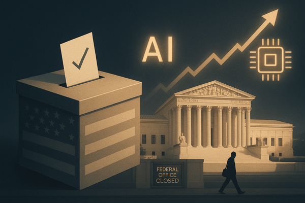 🌎 Big Democratic wins, shutdown pain mounts, the Supreme Court tackles Trump’s tariffs, and tech giants surge in AI-era rally