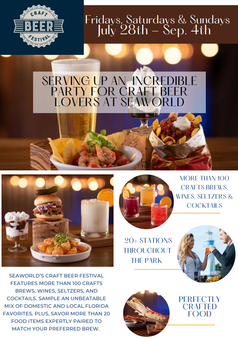 Sip, Savor, and Swoon: Indulge in Brew-tiful Moments at SeaWorld's Craft Beer Festival!