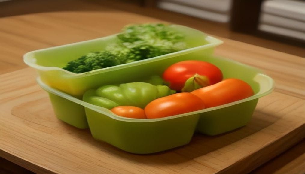 Zestaw zbilansowanych posiłków w pudełkach cateringu dietetycznego