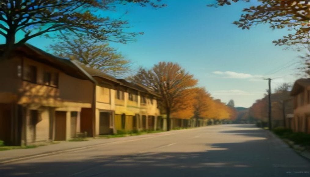 Czyste niebo nad Wrześnią w jesienny poranek