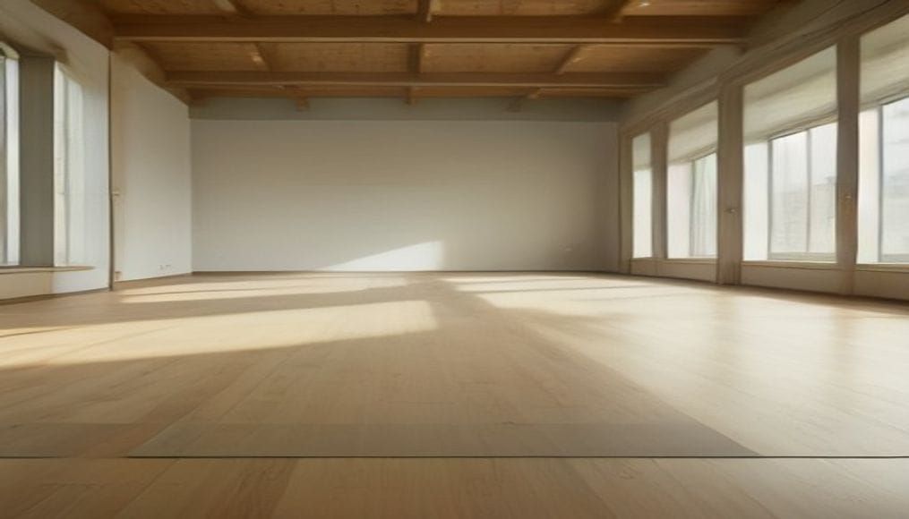 sala do ćwiczeń jogi z matami na podłodze