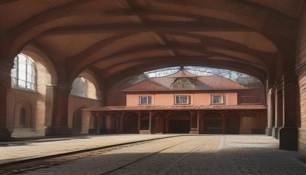 Historyczny budynek stacji kolejowej w regionie