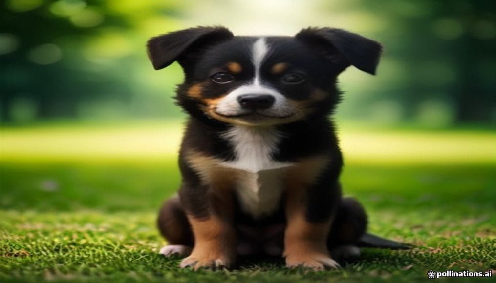 Szczęśliwy pies po udanej adopcji na spacerze z opiekunem