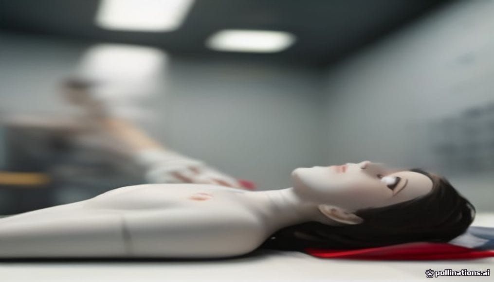 Osoba ćwicząca resuscytację na fantomie podczas szkolenia z pierwszej pomocy