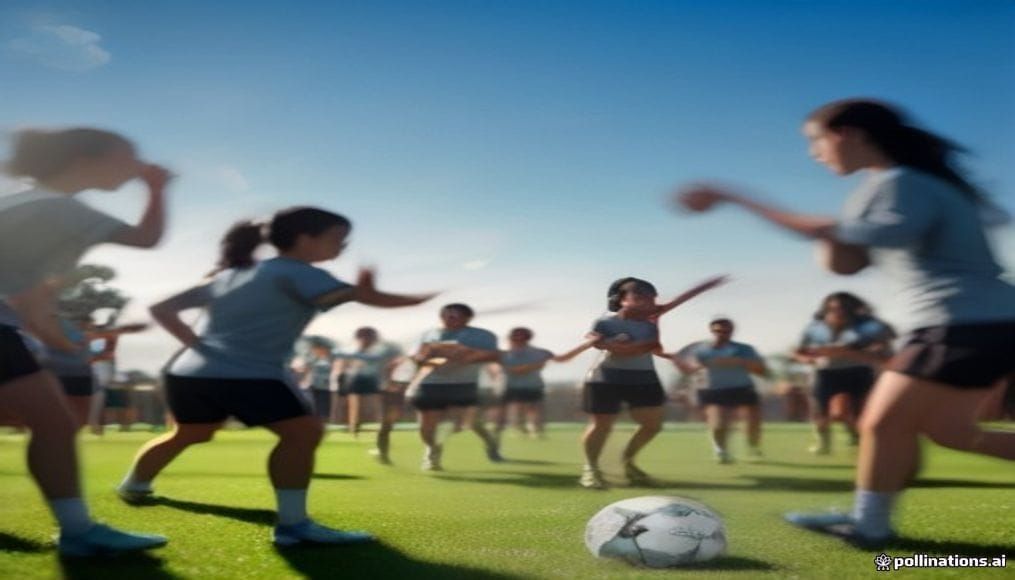 Trening sportowy grupy zawodników na boisku we Wrześni
