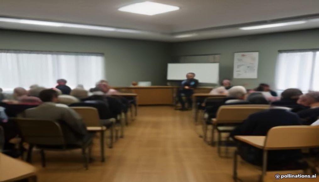 Mieszkańcy podczas spotkania społeczności lokalnej we Wrześni