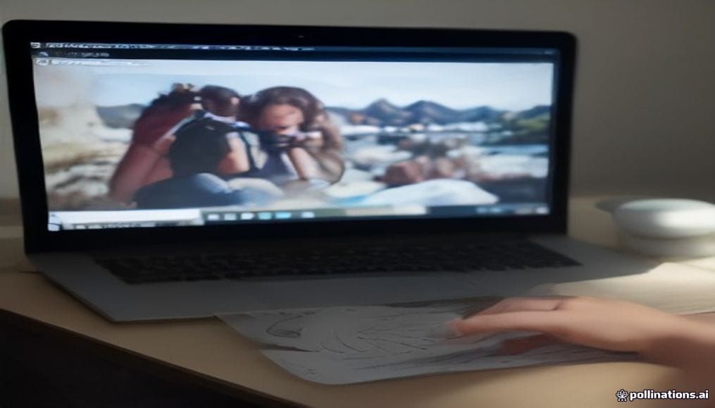 Osoba montująca film promocyjny na komputerze