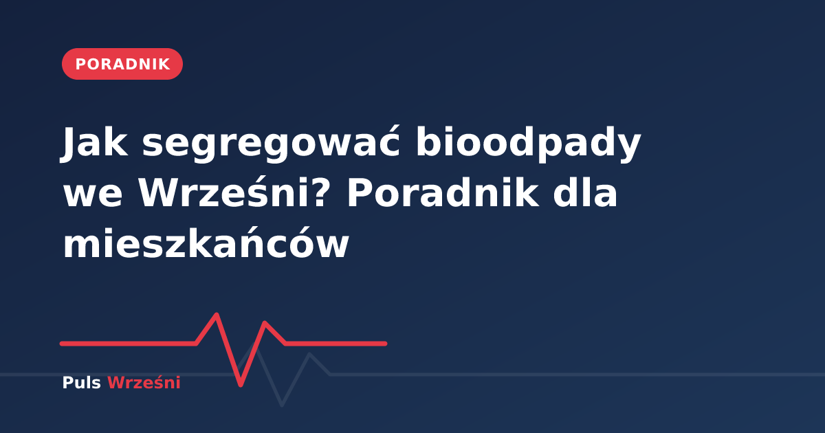 Segregacja bioodpadów w domowej kuchni we Wrześni