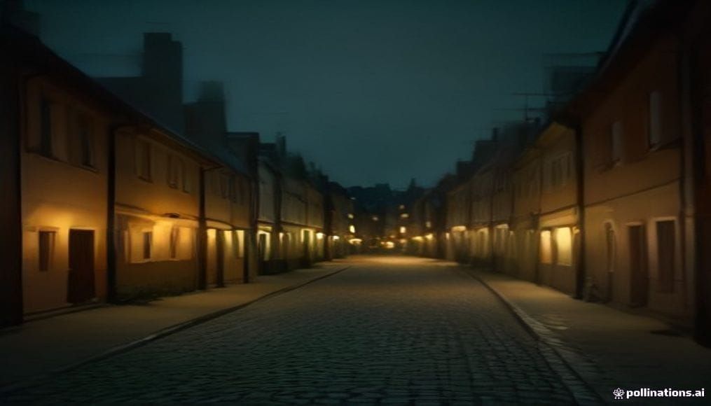 Ulica w mieście nocą - Września