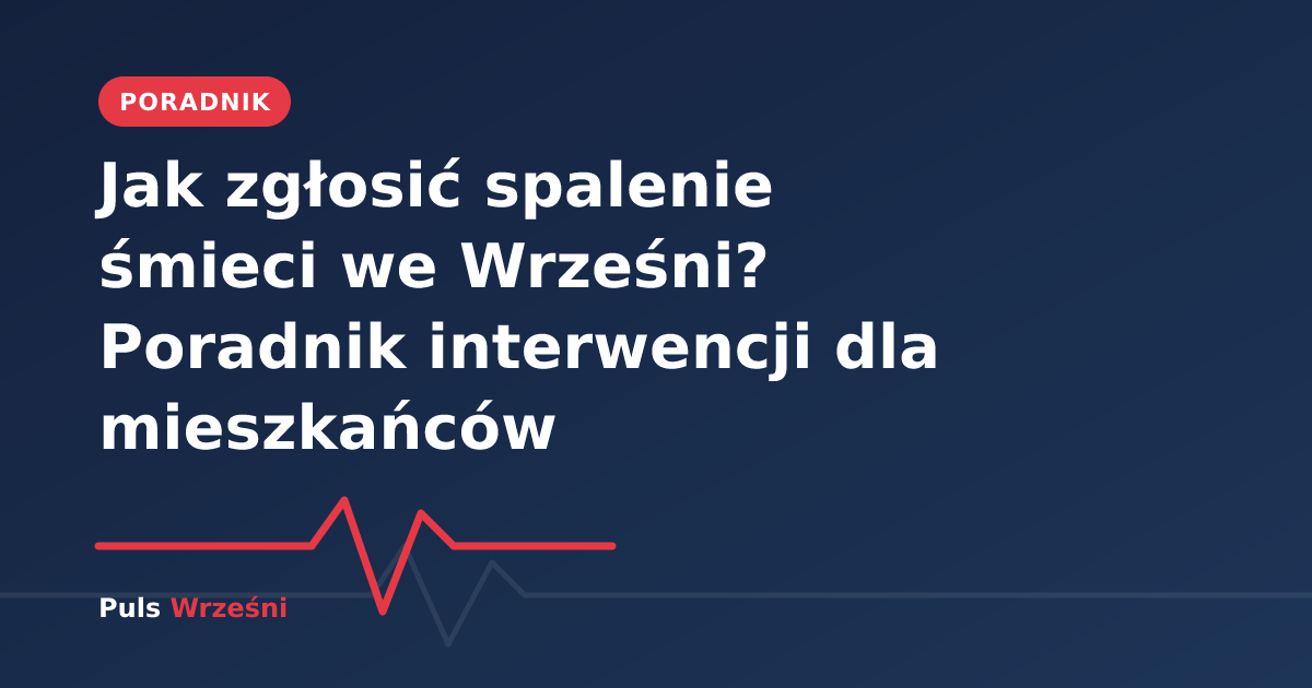 Dym wydobywający się z komina budynku mieszkalnego we Wrześni