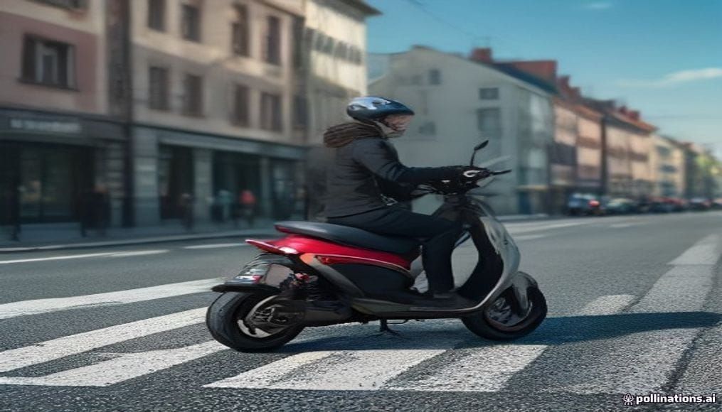 Miejsce kolizji z udziałem hulajnogi elektrycznej w powiecie wrzesińskim