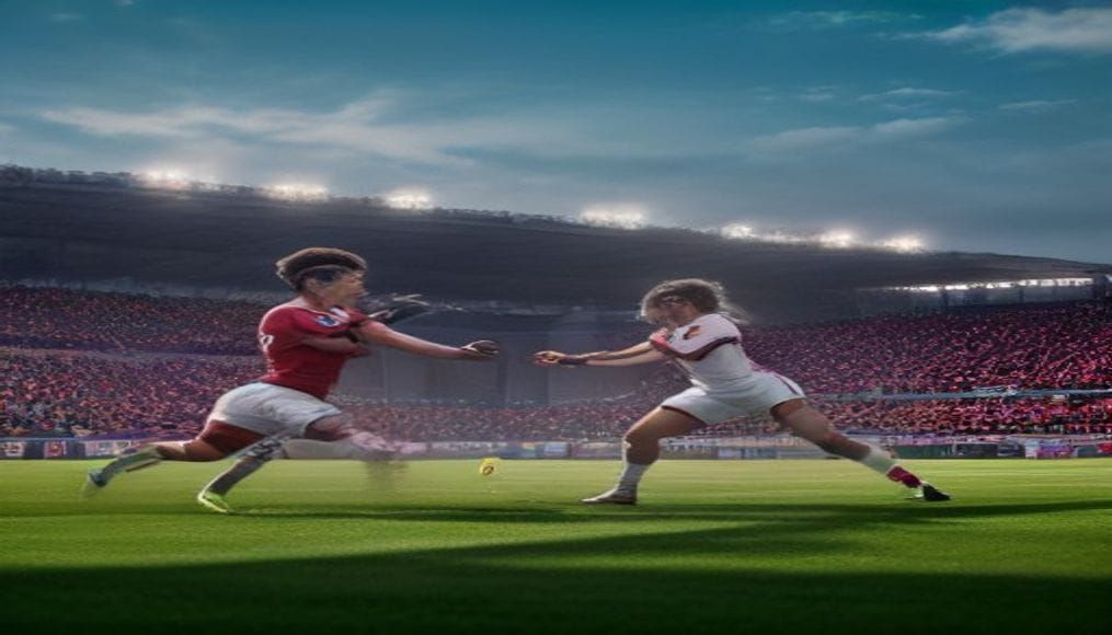 Mecz piłkarski na stadionie we Wrześni