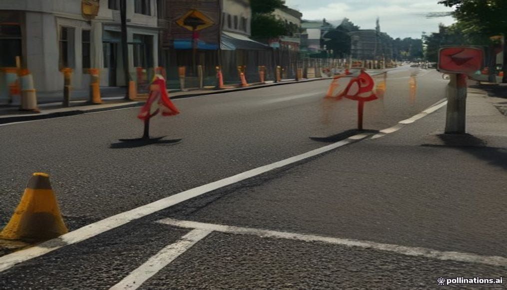 Roboty drogowe i ruch wahadłowy na ulicy