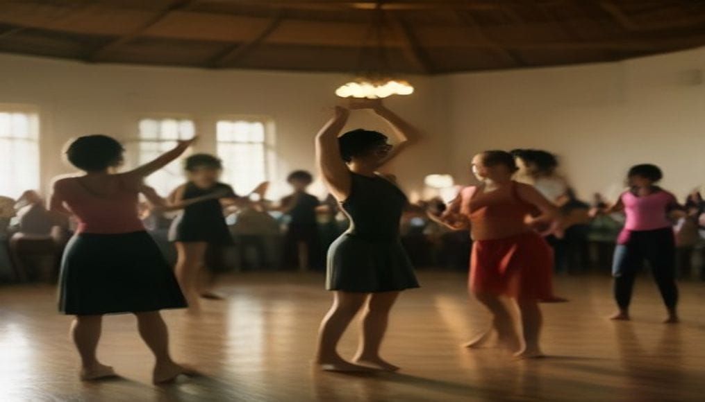 Uczestnicy zajęć kulturalnych w sali