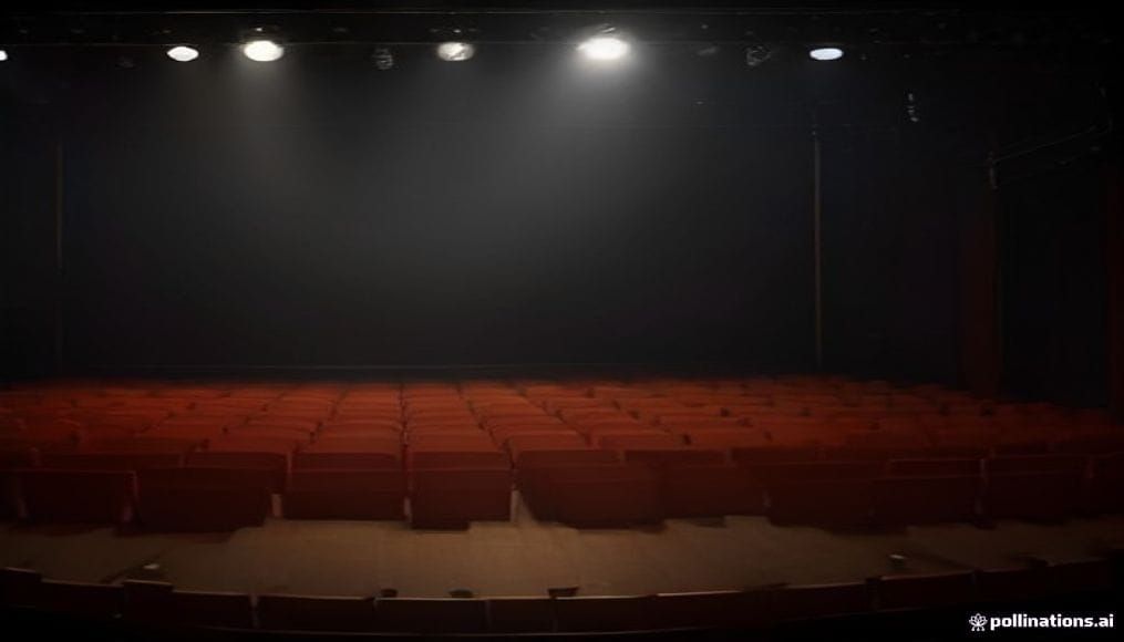 Scena z występu teatralnego w ośrodku kultury