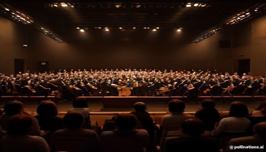 Orkiestra kameralna podczas koncertu na scenie