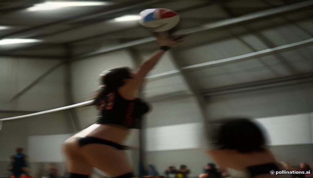 Mecz siatkówki w hali sportowej