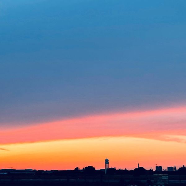 sunset at Tempelhofer Feld