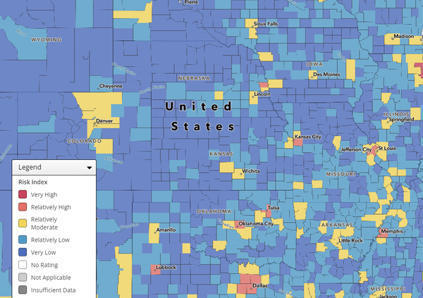 FEMA'S National Risk Index Map