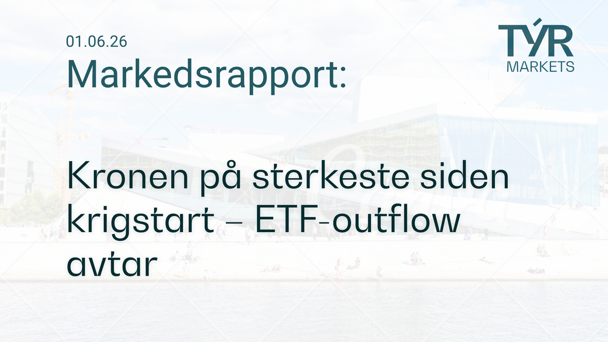 Kronen på sterkeste siden krigstart – ETF-outflow avtar