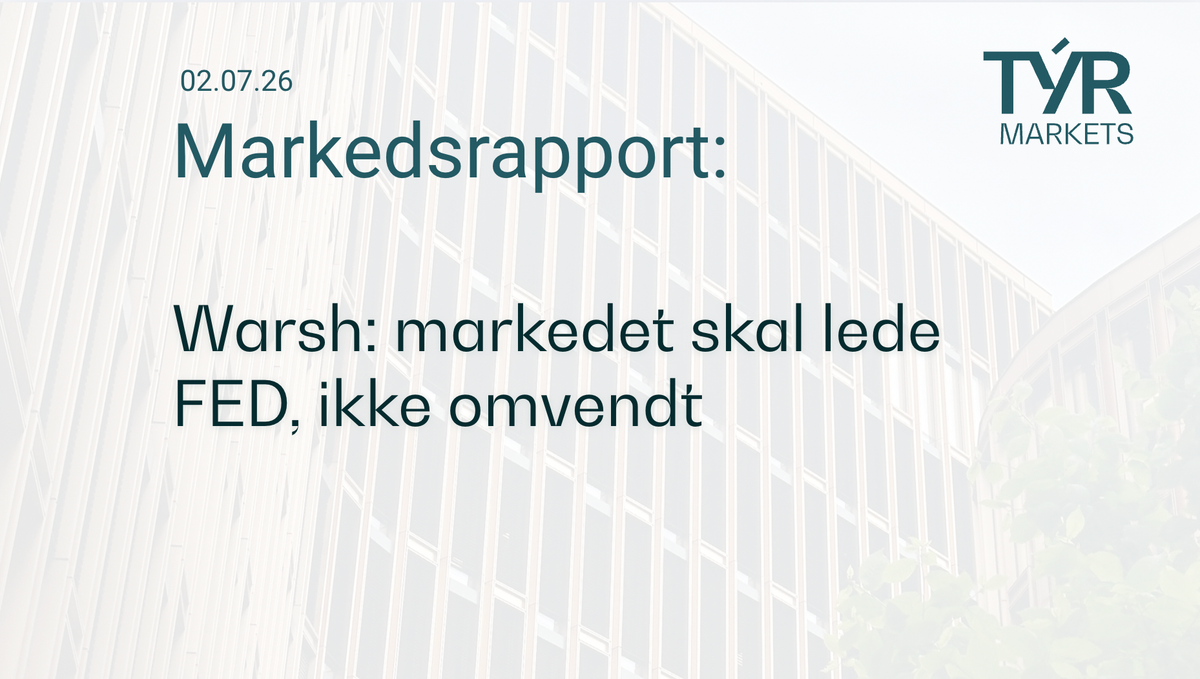 Warsh: markedet skal lede FED, ikke omvendt