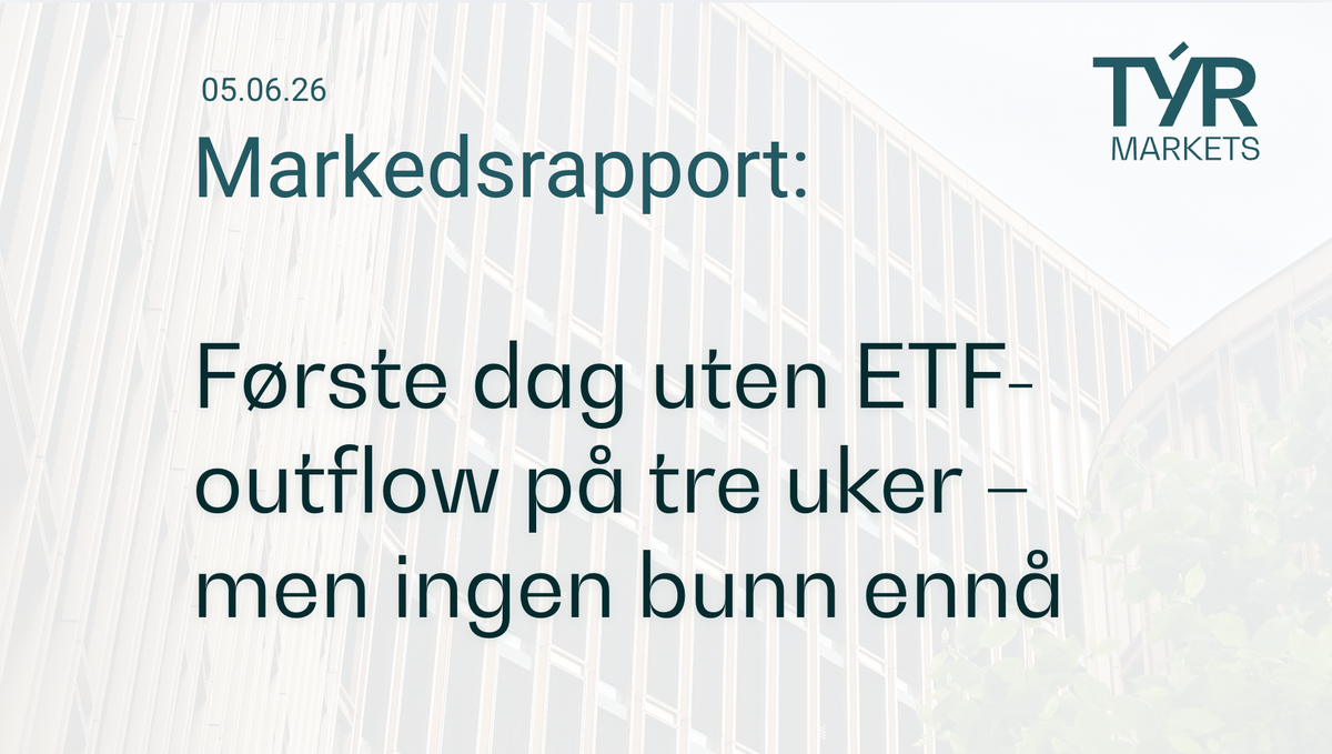 Første dag uten ETF-outflow på tre uker – men ingen bunn ennå
